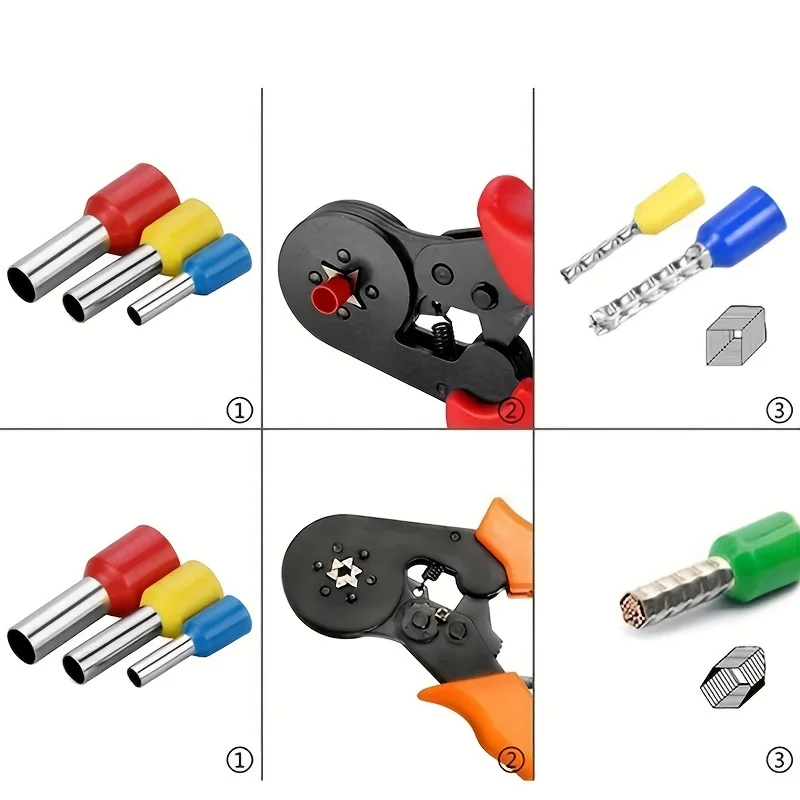 400 ชิ้น/กล่อง Ve Tubular CRIMP TERMINALS-ฉนวนขั้วต่อสายไฟเพื่อการเชื่อมต่อไฟฟ้าที่ปลอดภัย