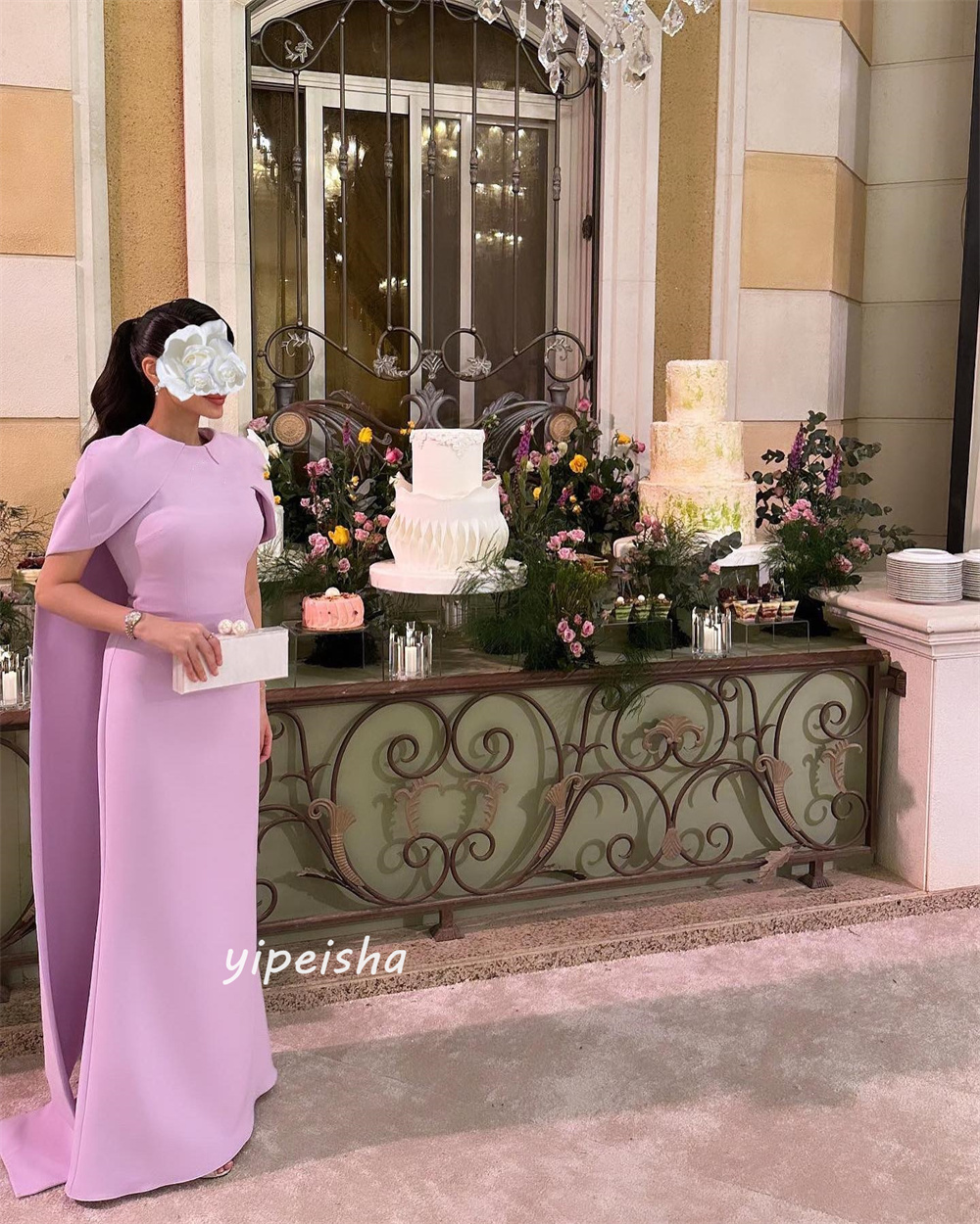 Customized Jiayigong  Jersey Draped Pleat Engagement A-line O-Neck Bespoke Occasion Gown Long Dresses Saudi Arabia