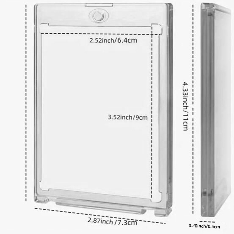 1-10PCS Clear Card Holder Magnetic Attraction Type Gaming Sports Trading Card Display Case Kpop Idol Photo Protective Sleeves