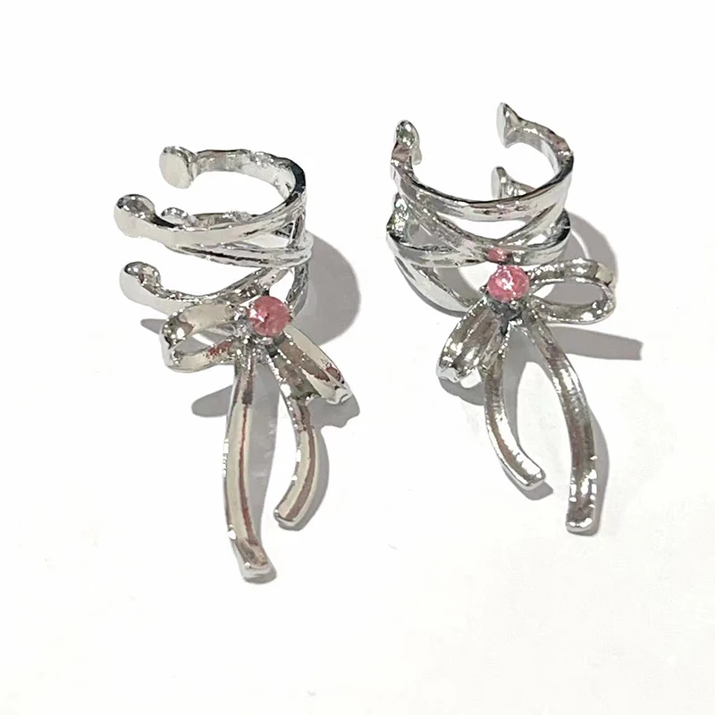 Cinta nueva para niñas, Clips para las orejas estéticos, cinta estilo Ballet, lazo, manguito para las orejas, moda coreana, pendiente Kpop, regalos de joyería