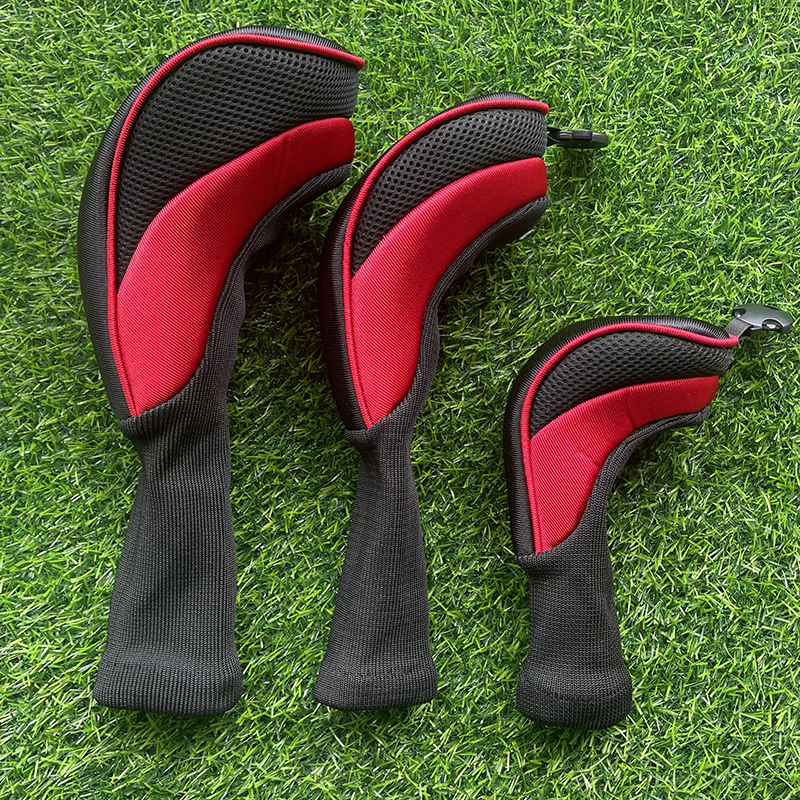 Capa de madeira para taco de golfe, capa de madeira para eixo de taco de golfe, capa protetora para cabeça de taco de golfe, tecido composto respirável.