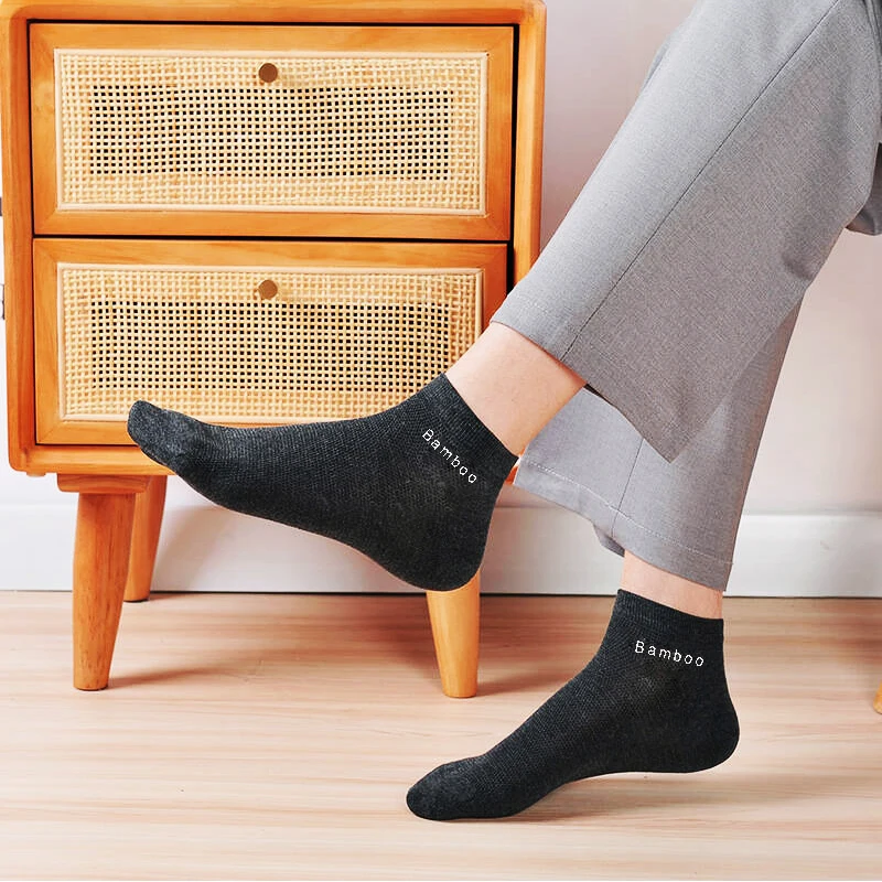 5/10/15/20 pares de calcetines tobilleros de fibra de bambú para hombres y mujeres calcetines náuticos suaves y transpirables regalos para hombres calcetines cortos de primavera y verano