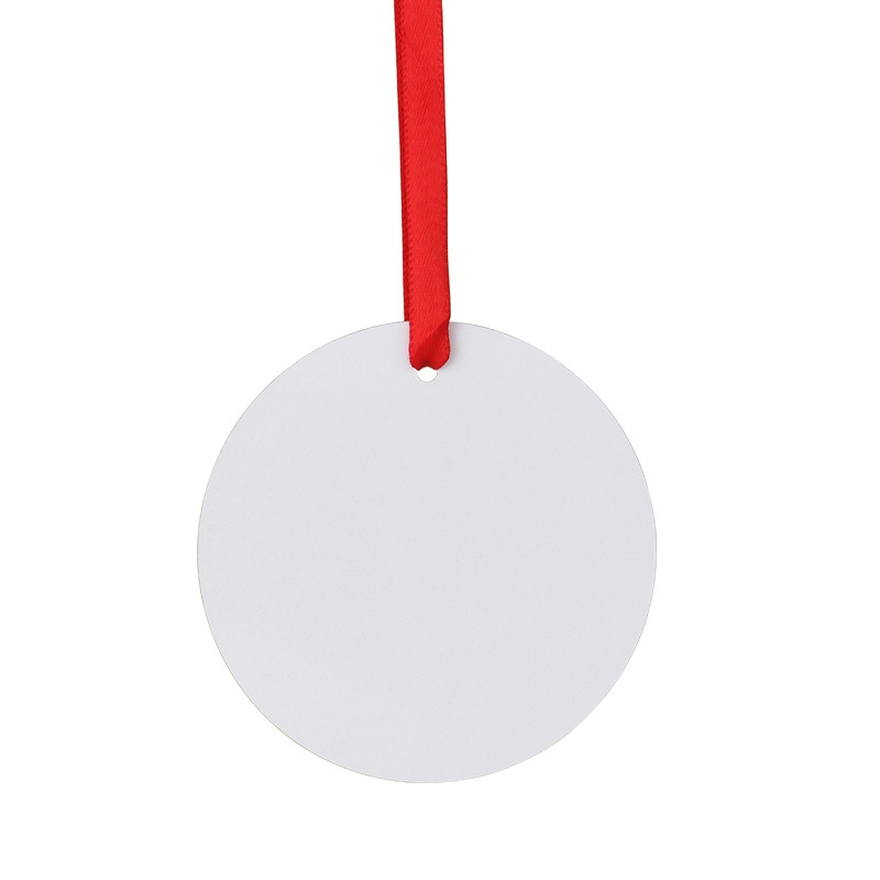 เครื่องประดับคริสต์มาสทำจากอลูมิเนียมโลหะพิมพ์ซับลิเมชันสองด้าน50ชิ้น/ล็อตสำหรับตกแต่งบ้านตามสั่ง