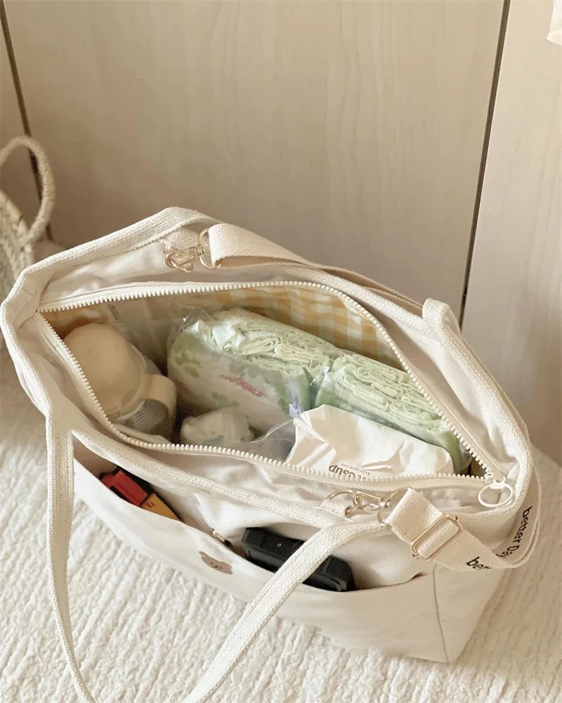 Nowa koreańska torba dla mamy Wielofunkcyjna torebka Modna torba na ramię Lekka płócienna torba dla matki i dziecka na zewnątrz