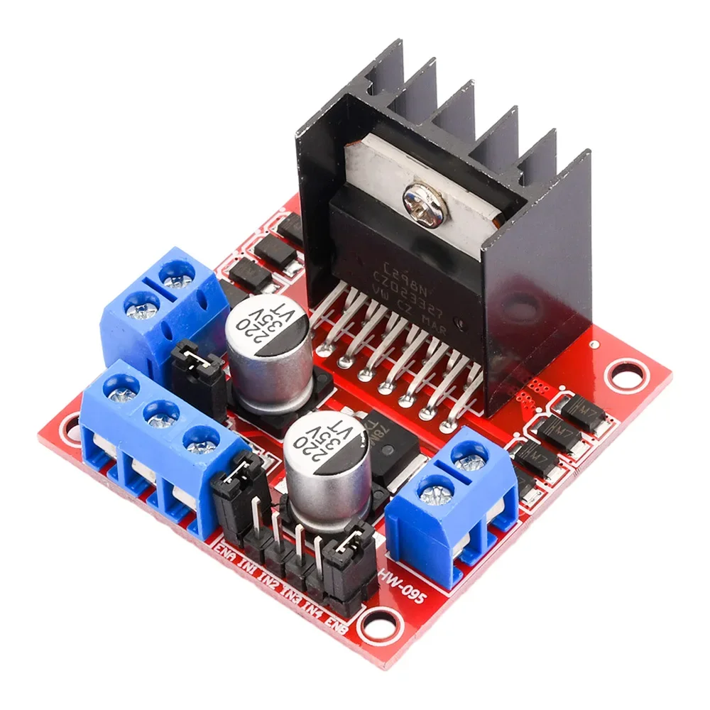 L298N Dual H Bridge DC Motor Stepper papan pengontrol Drive daya tinggi L298 MODUL UNTUK Arduino Motor Stepper Robot mobil pintar