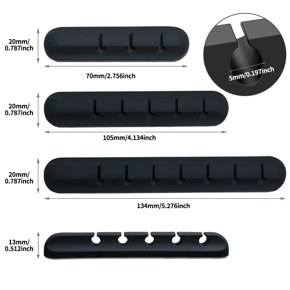 Organizador de cables USB de silicona, enrollador de cables, Clips de gestión ordenados de escritorio, soporte de cables para ratón, organizador de cables para auriculares