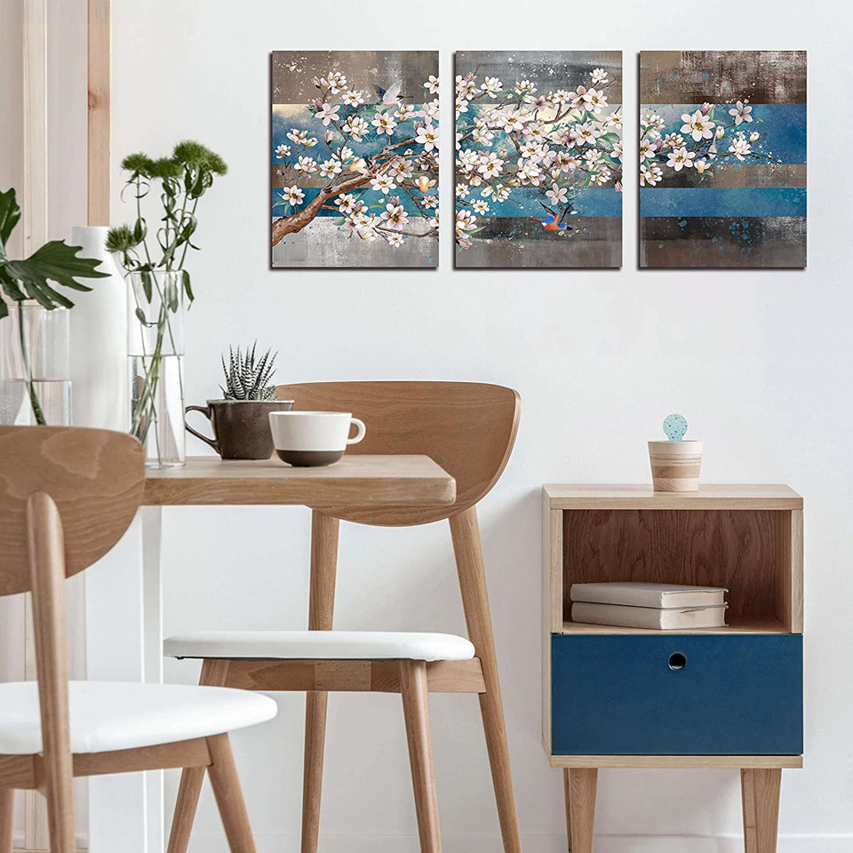 Diy Lukisan Berlian Putih Bunga Bordir Mosaik Triptych Bunga Gambar Berlian Imitasi Dinding Stiker Cuadros Dekorasi Rumah