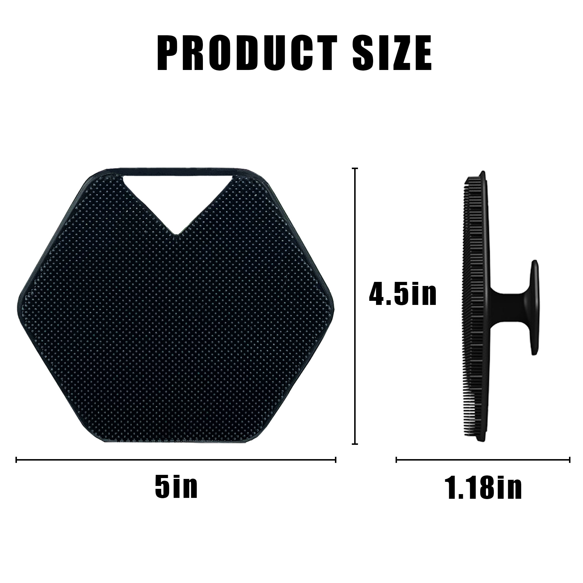 Body Scrubber Exfoliates Deep Cleans Silicone Shower & Bathroom Accessory with Bespoke Bristles and Ergonomic Handles with Hook