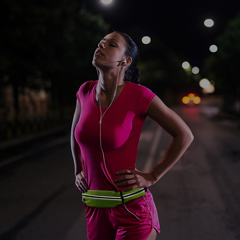 Sportheuptas, hardlooptelefoontas, heren- en damesoutdooruitrusting waterdichte onzichtbare nieuwe mini-heupriem reflecterende tas