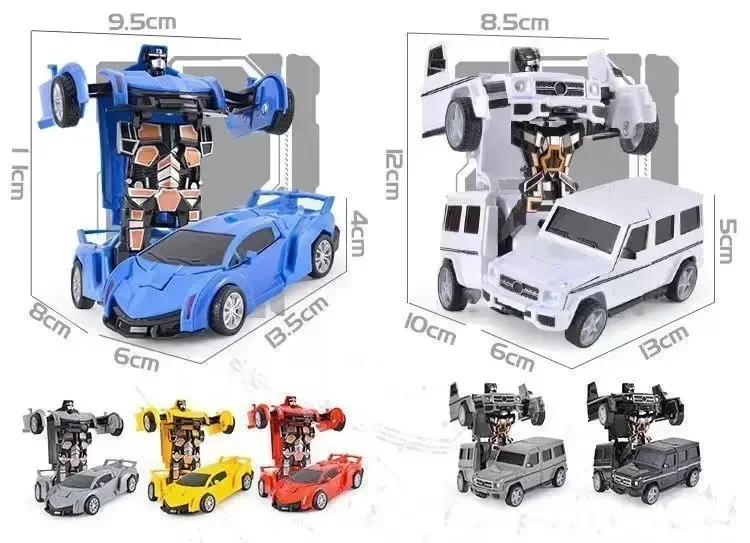 Transformerende Traagheidsauto Met Botsingstechnologie: Autobot Robotauto Voor Jongens