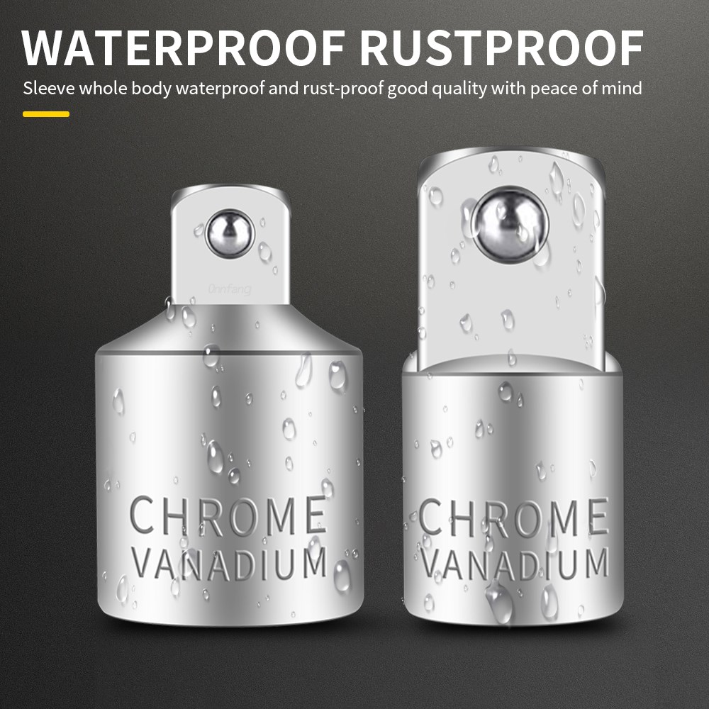 Onnfang Socket Adapter Drive Head Ratchet Wrench 1/2 3/8 1/4 CR-V Chrome Vanadium Steel for Car Bicycle Garage Home Repair Tools