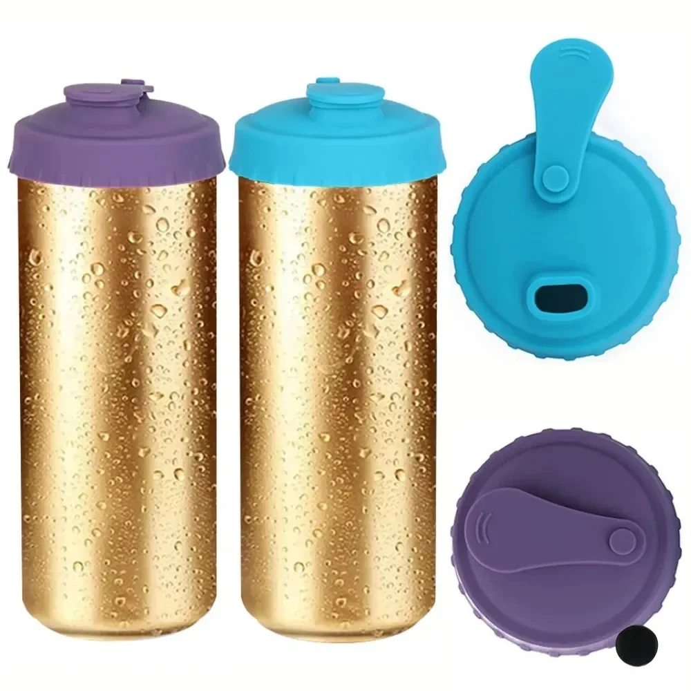 Silicone Soda Can Lid Reusable Can Stopper for Soda Beer Drinks Juice Coke Beverage Fits Standard Cans Protecto Coke Can