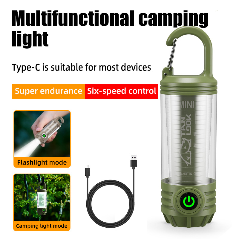 Luces LED multifuncionales para acampar al aire libre, linternas recargables, luces nocturnas portátiles, luces de viaje impermeables