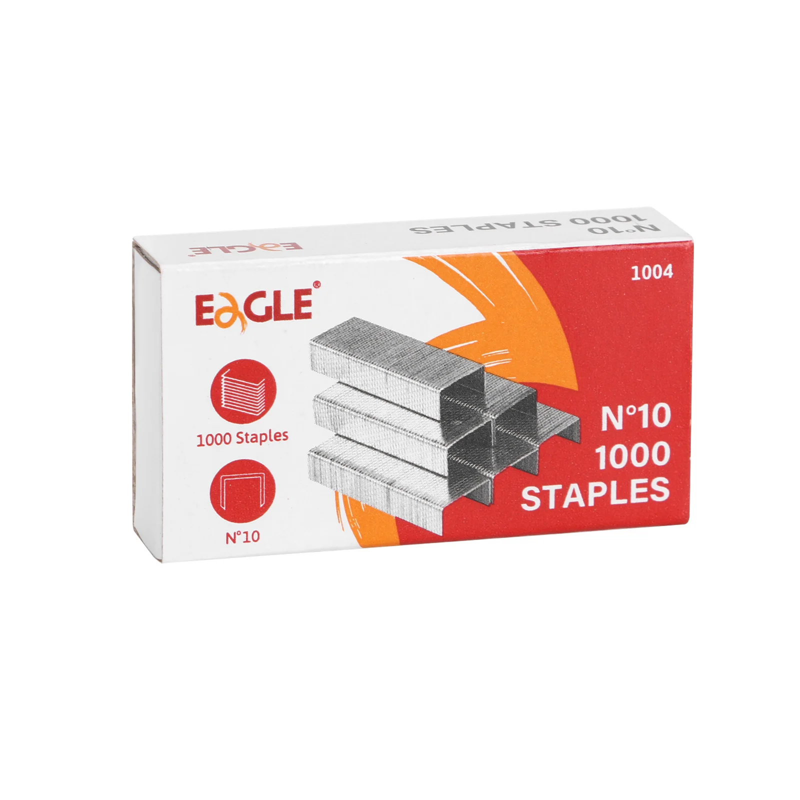 3-Box Bulk Pack Eagle No 10 Staples,3000 Pieces Total, 1000 Pcs per Box, Office and School Binding Accessories