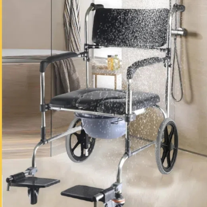 Senior Furniture Self Propelled Luggage Trolley Stool Inside Shower Seat Removable Back Stainless Tool Assembly Durable Chair