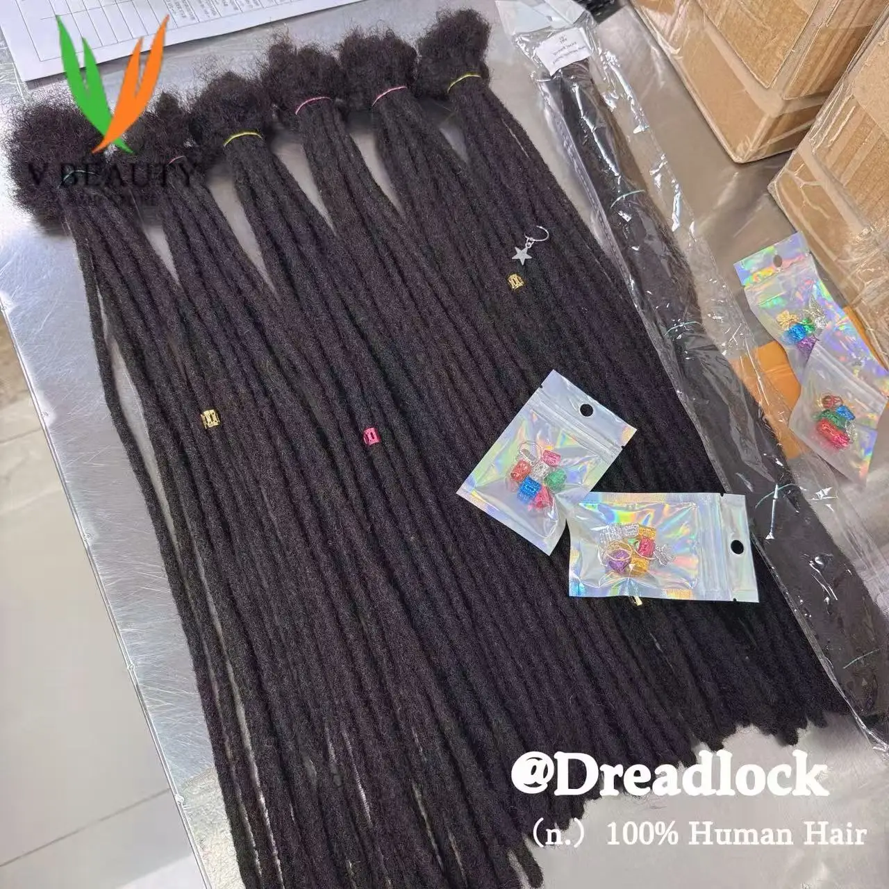 Dreadlocks de cabelo humano, 6-18 polegadas, hip-hop, sisterlocs, tranças artesanais, extensão de cabelo de crochê para homens e mulheres, 10 fios/peças