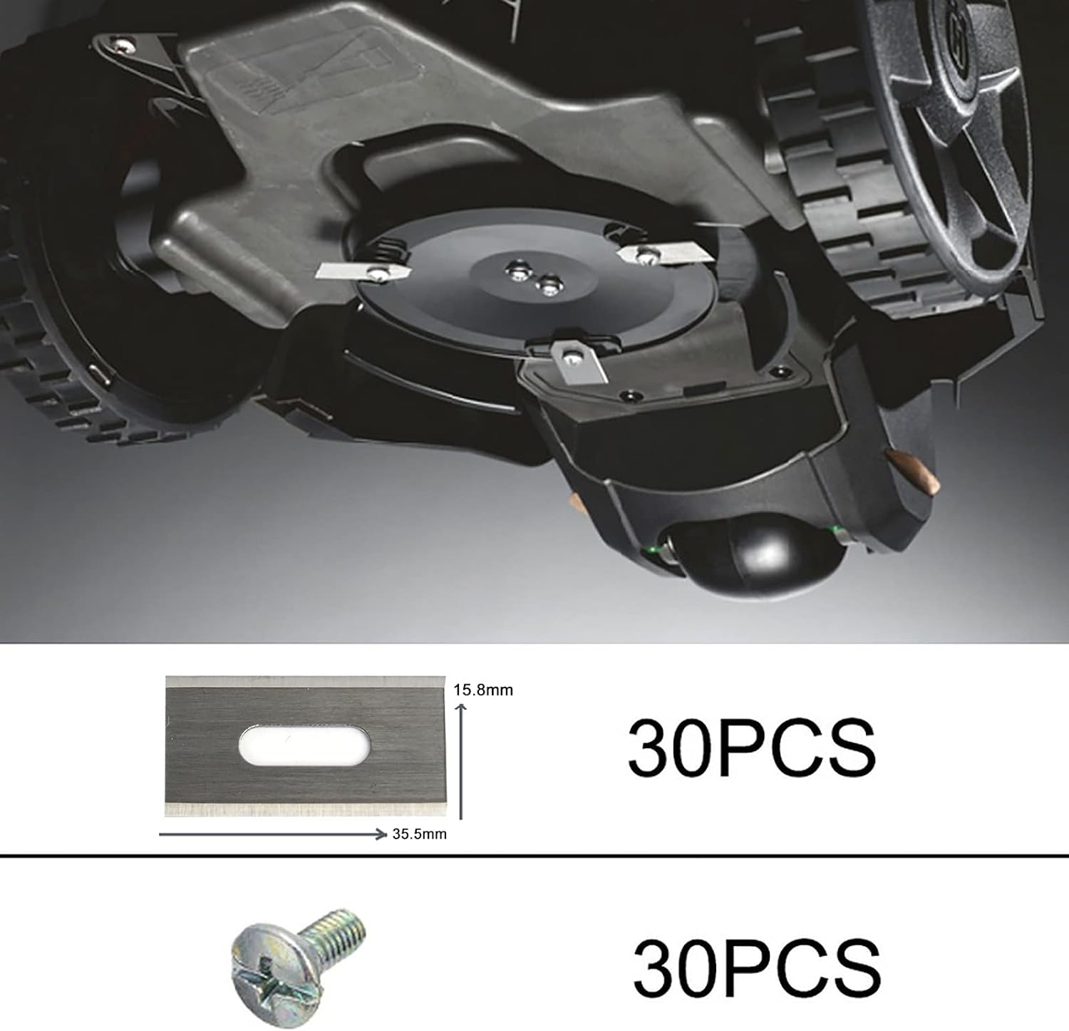 30 шт., лезвия для газонокосилки, серебристые/золотистые