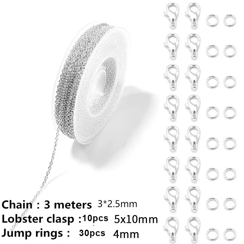 ジュエリー,ネックレス,イヤリング,ブレスレット,DIY,クラフトキット,クラフト用品,3m用のケーブルリンクチェーン