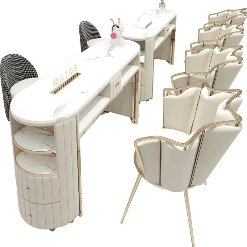 Mesa de manicure profissional, mesa para unhas, equipamento de beleza, coletor de poeira, móveis profissionais