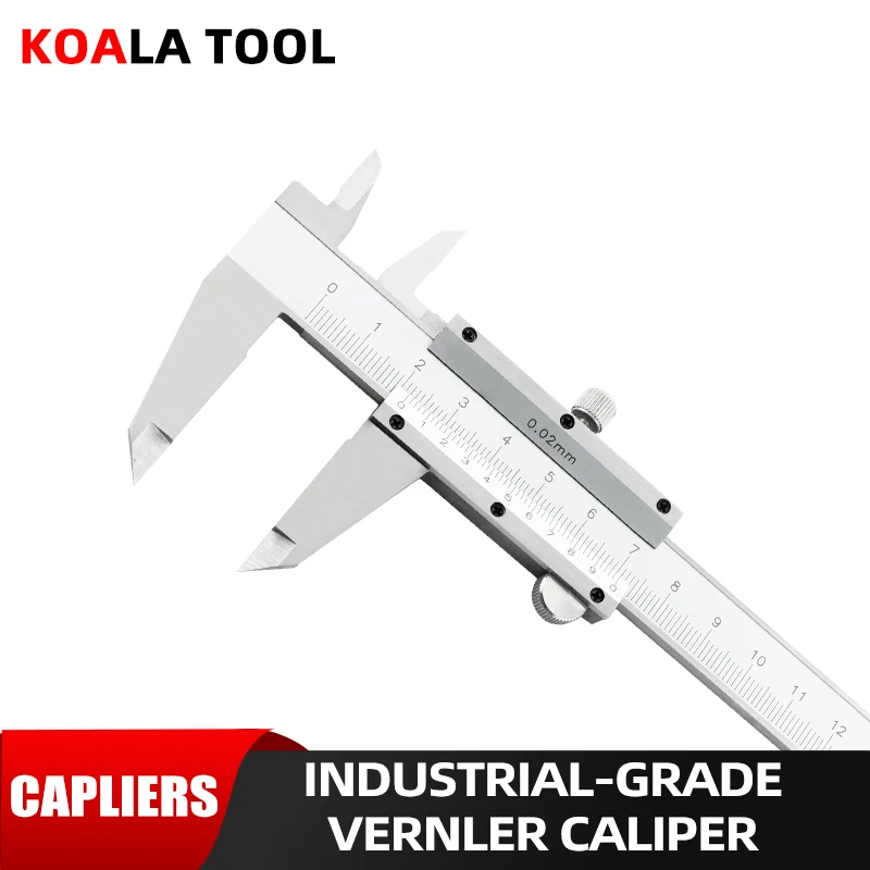 Carbon Steel Vernier Caliper 0-150mm 0-200mm 0-300mm Locking Screw Vernier Caliper Stainless Steel by BeBosLook