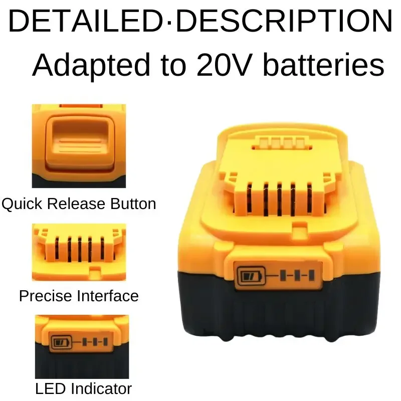 DCB200 20 В 12,0 Ач сменный литиевый аккумулятор для Dewalt 18 В DCB184 DCB200 DCB182 DCB180 DCB181 DCB182 DCB201 DCB206
