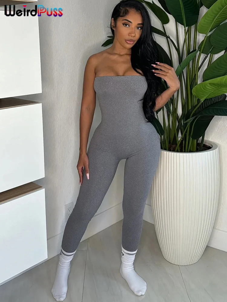 Seltsame Puss Fitness Strampler Frauen Sommer Trend Solide Stretch Hipster Enge Streetwear Workout Lässige Sportliche Aktivität Schlank Overall