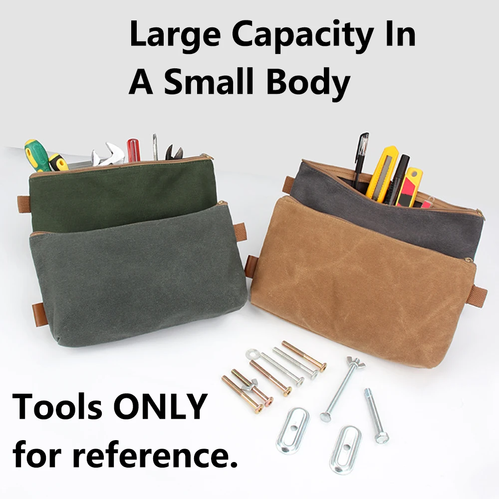 Canvas Waterproof Storage Hand Tool Bag Multifunctional Organiser Tools Bag Portable Wrench Spanner Tool Storage Organizer S M L