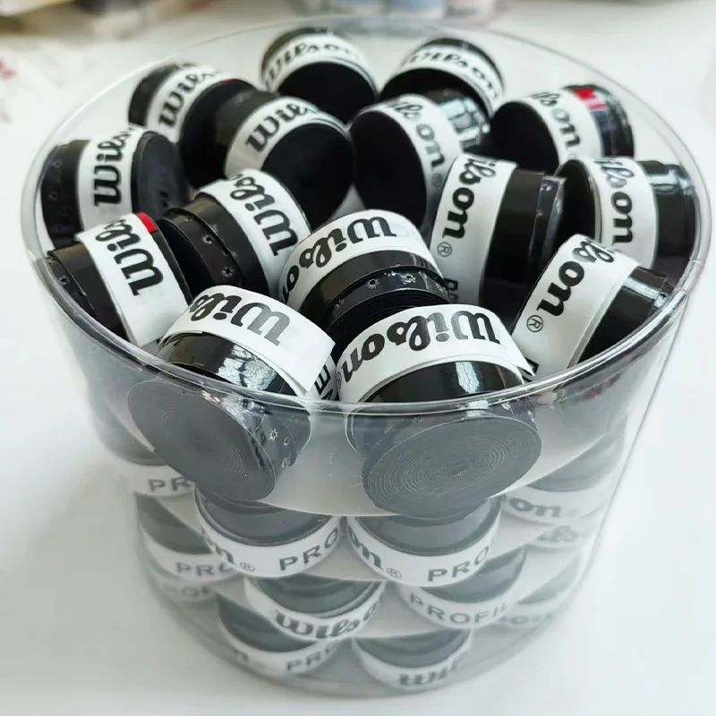 60 ชิ้น/ล็อต Wilson Tennis Overgrip กาวมือพาเดลแร็กเก็ต Tenis Grip Anti-Slip การฝึกอบรม Sweatband เทนนิสอุปกรณ์แบดมินตัน