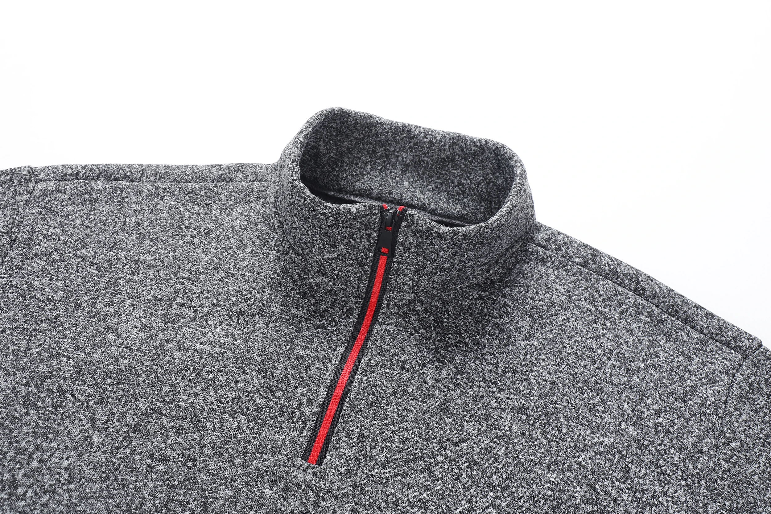 Moletons masculinos de outono com meio zíper, pulôveres de manga comprida de cor sólida, gola alta, streetwear, jaquetas quentes de inverno, casaco esportivo