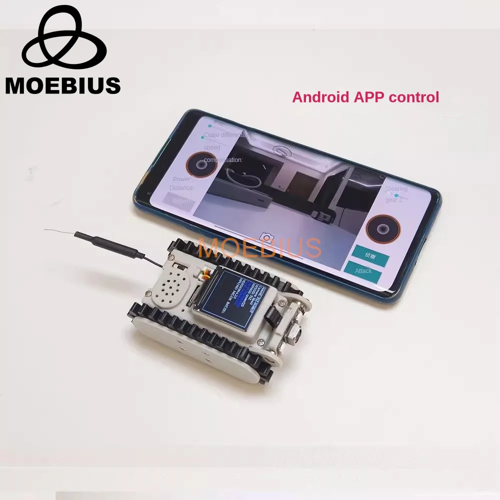 Robot inalámbrico de seguimiento de coche, dispositivo de inspección de tuberías, vídeo con cámara, enseñanza, Esp32, código de escaneo, redes, Programa de bricolaje, Juguetes