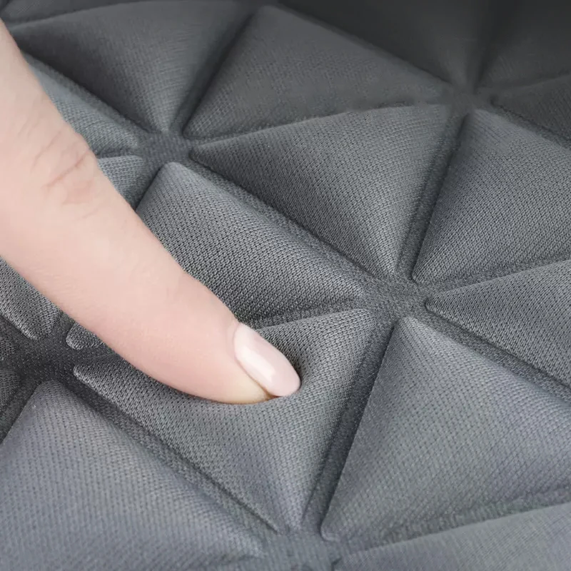 Funda de asiento de coche de tela transpirable, cojín de asiento universal, 3D, triangular, cóncavo y convexo, relieve de cadera, cuatro estaciones