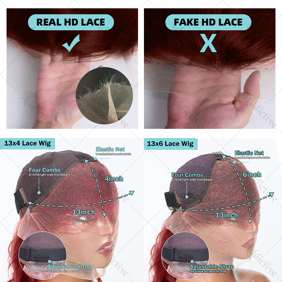 250% 赤茶色実体波 13 × 6 HD レースフロントウィッグ 30 32 インチウォーターウェーブ 13 × 4 レースフロント人毛ウィッグ女性のための事前摘み取られた