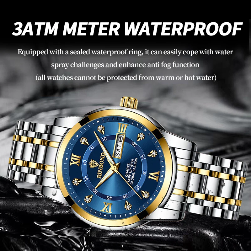 2024 Nieuwe Mannen Horloge Business Man Luxe Horloge Automatische Horloges Heren Lichtgevende Waterdichte Mode Quartz Horloges Montre Homme