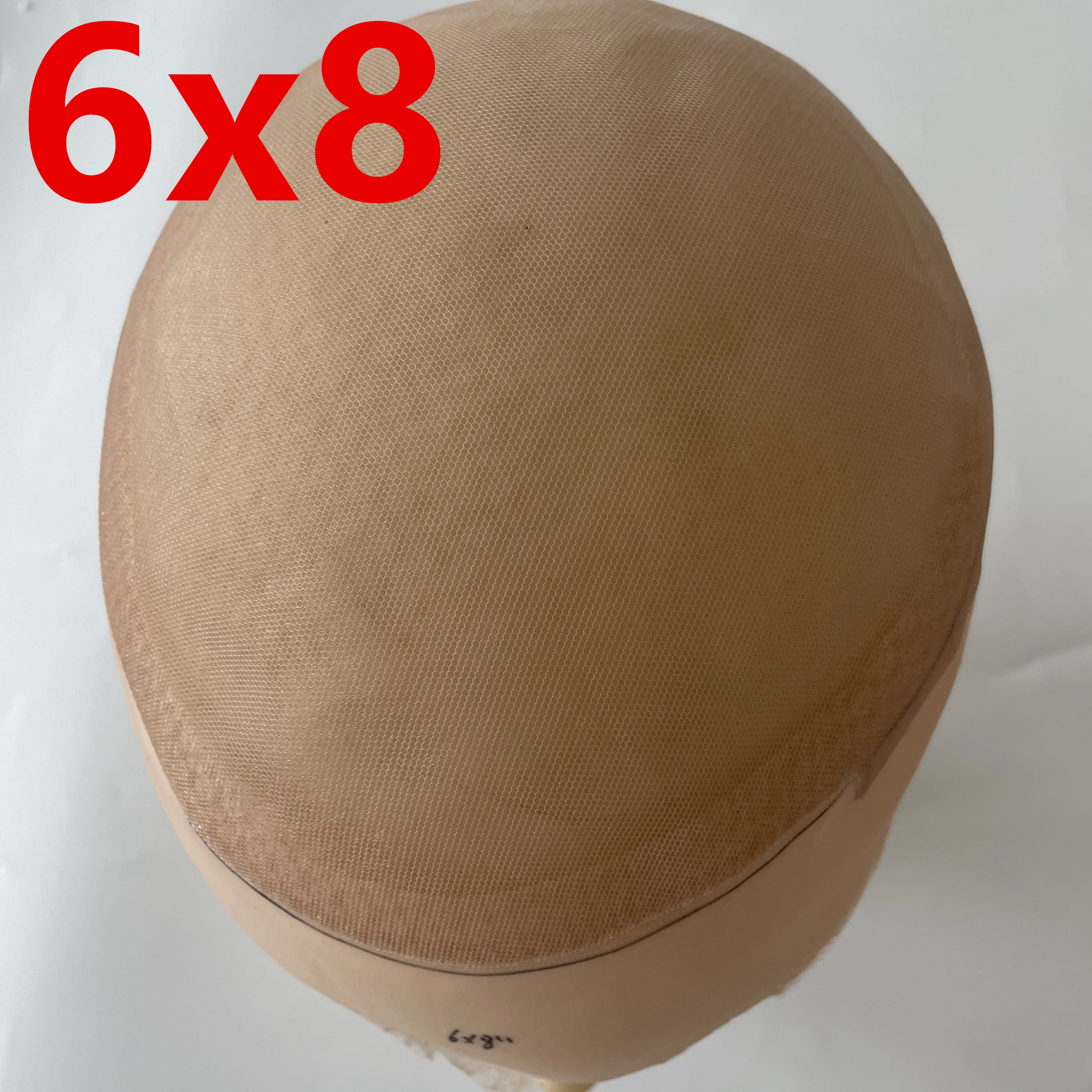 Double Layers Pu Skin Lace Net Base Material for Toupee Topper Wigs Making