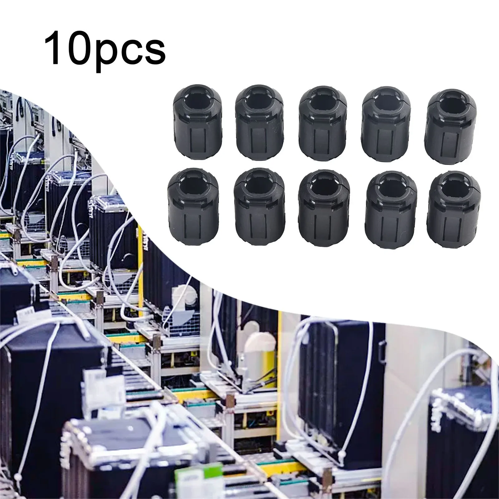 10Pcs TDK Ferrite Core Choke Clip Noise Suppressor Filter Ring Cable Clamp RFI EMI for Audio/Video Cables Power Cord