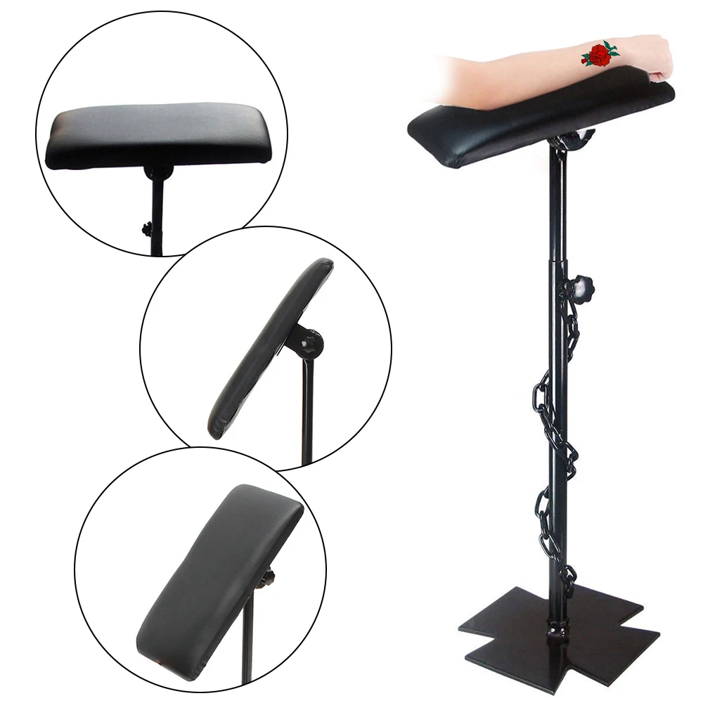 56-88 cm/68-100 cm Altezza Regolabile In Lega di Alluminio Braccio Del Tatuaggio Poggiagambe Stabile Bracciolo Completo Treppiede Del Tatuaggio Supporto Portatile Strumento