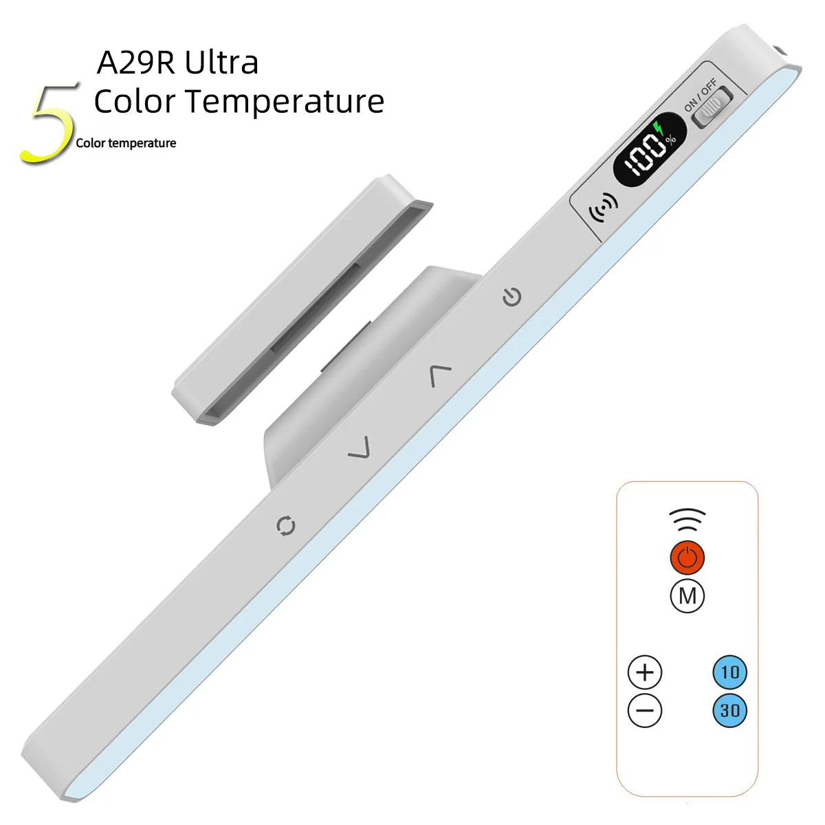 Lámpara de mesa táctil, lámpara de escritorio magnética, batería recargable integrada para gabinete de lectura, espejo, mesita de noche, luces nocturnas recargables