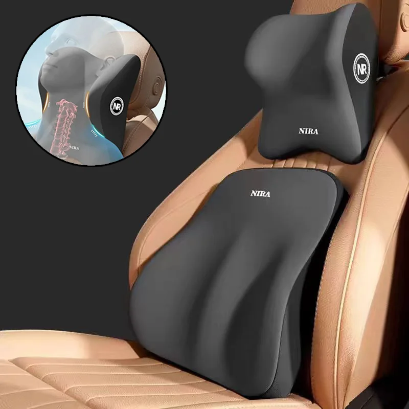Reposacabezas Universal de espuma viscoelástica para coche, cojín Lumbar para espalda, almohada Lumbar cómoda para el cuello, accesorios generales para el coche