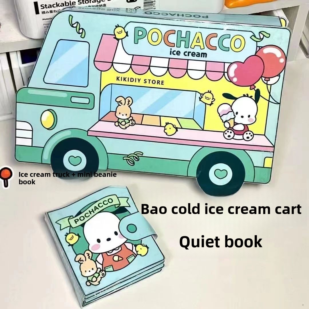 Quiet Book DIY Sanrio Cut Free Kuromi Melody Toy Book Homemade Full Set Cut Free Quiet Book