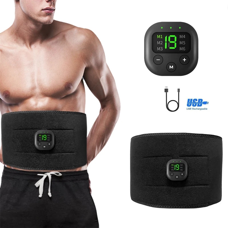 Cintura massageador de carregamento usb braço elétrico quadril perna trainer perda de peso moldar equipamentos massageador fitness portátil shaper cinto