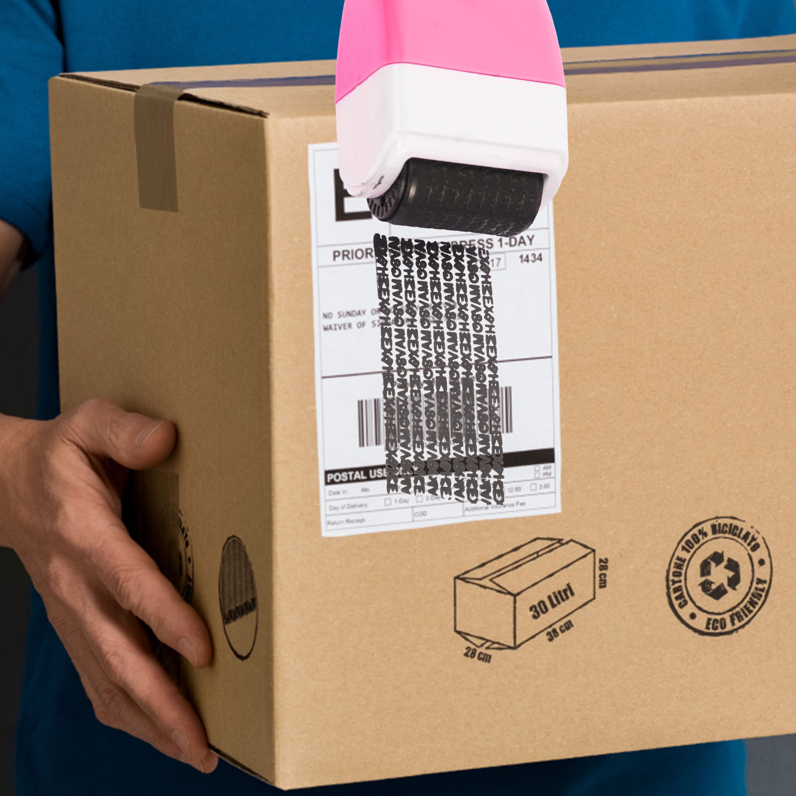 1-Rollen-Siegelkarte für Vertraulichkeit, multifunktionales ABS-Material, Adressblocker, Vertraulichkeitssiegelinformationen