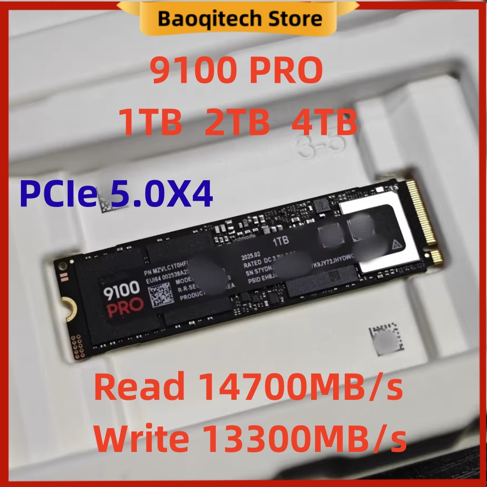 New SSD 9100 PRO 1T 2T 4T NVMe M.2 2280 PCIe 5.0X4 support SAMSUNG Internal Solid State Drive for Laptop Mini PC Gaming Computer
