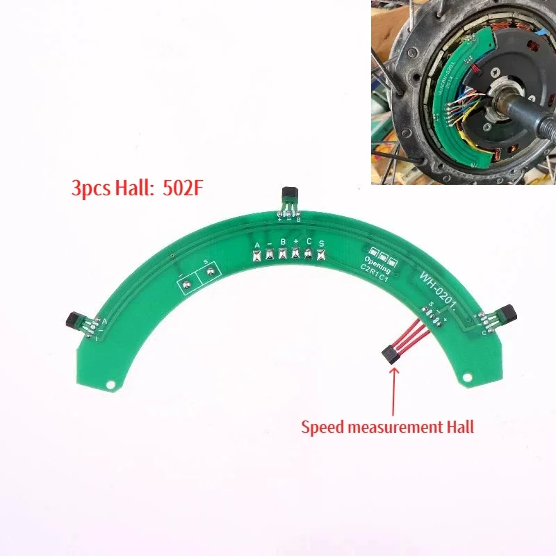 1 Uds. Para placa PCB de bicicleta eléctrica Hall de alta presión 502F 3144 sensores Hall y controlador de Sensor de RPM