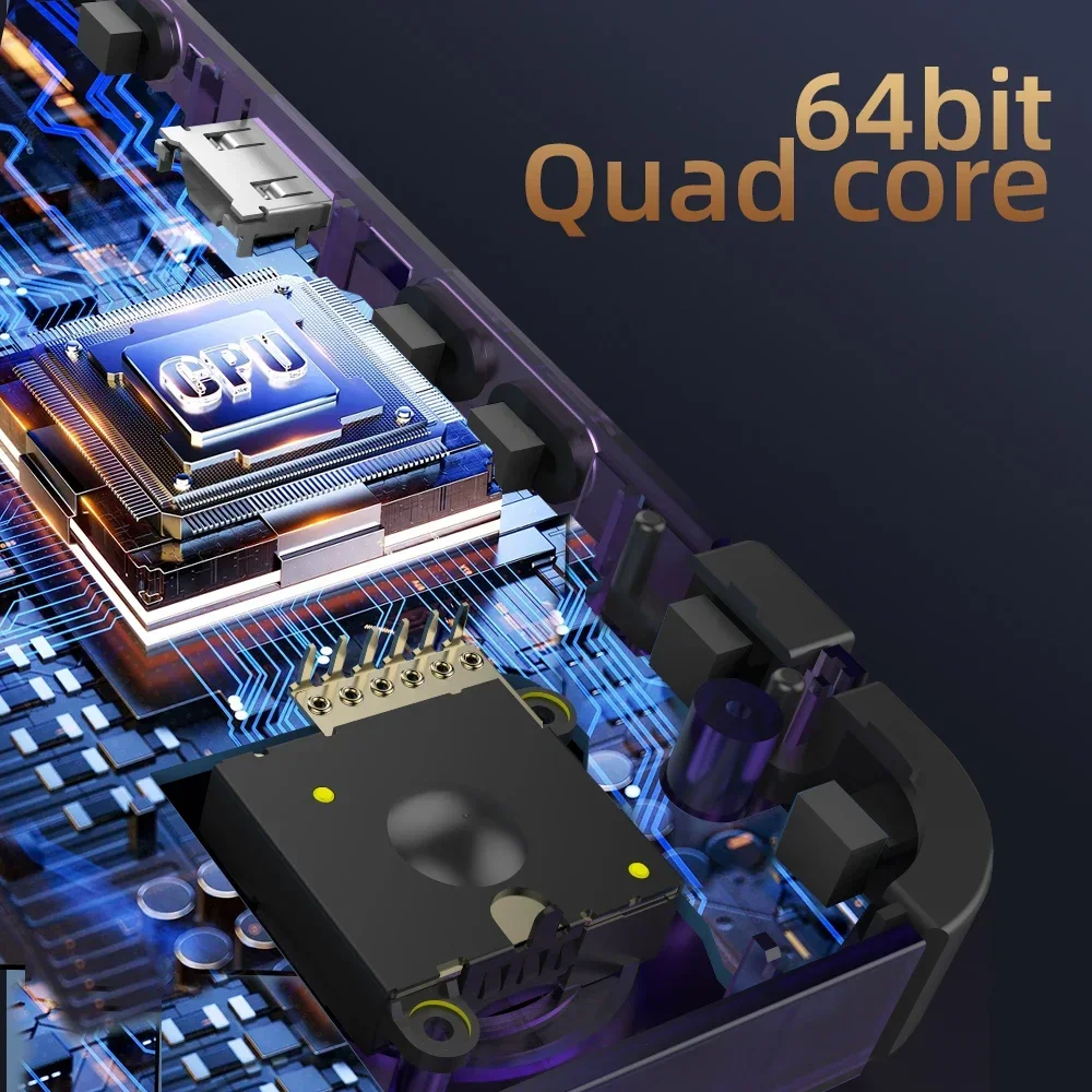 Nuova console portatile retrò R36H Sistema Linux open source Console di gioco classiche Schermo IPS da 3,5 pollici Lettore video portatile 64G 128G