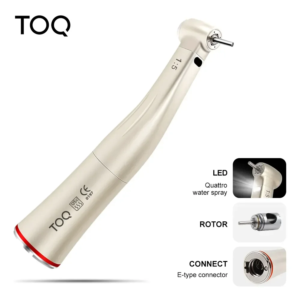 Equipamento de fábrica dentária aumentando anel vermelho 1:5 com luz contra-ângulo handpiece botão dental handpiece médico suppl