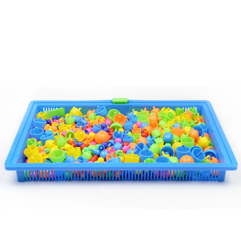 296 Nấm Bộ Dụng Cụ 3D Trò Chơi Xếp Hình Tự Làm Móng Tay Tổng Hợp Hình Nhựa Flashboard Trẻ Em Đồ Chơi Giáo Dục Đồ Chơi Cho Trẻ Em Quà Tặng