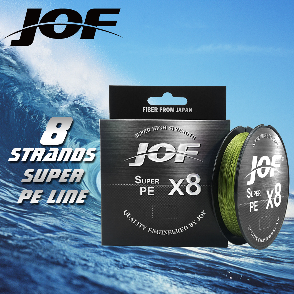 JOF X8 500M 300M 150M Braided Fishing Line 8 Strands MultiColor Multifilament Saltwater PE Line 15 20 30 40 50 60 80 100LB