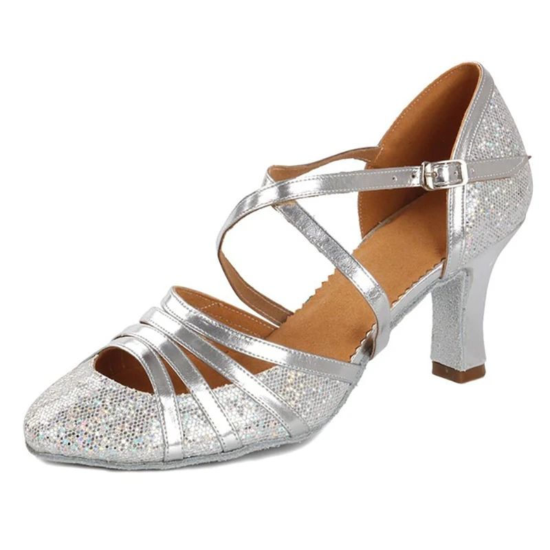 CLYFAN Sapatos de dança de salão femininos com glitter modernos sapatos de dança salsa tango sapatos latinos
