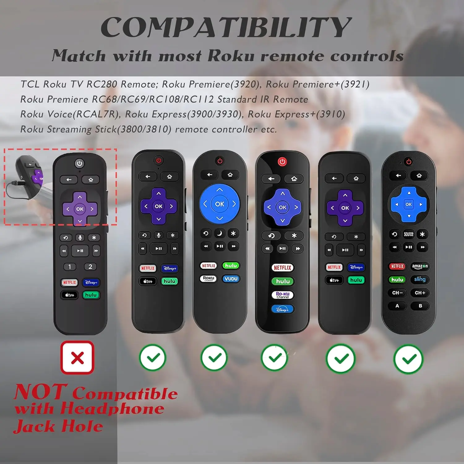 3PCS ซิลิโคนรีโมทคอนโทรลสําหรับ Roku TV Express 4K + HD Streaming Stick 4K Premiere Soundbar Streambar LE SE REMOTE