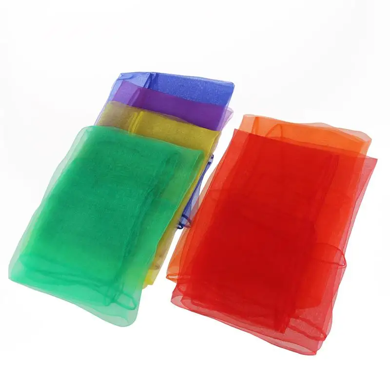 6 Colors Square Scarf Dancesquare Performance Dancing For Chiffon Ribbon Bandana Scarfs Finger Wrap Rave Hip